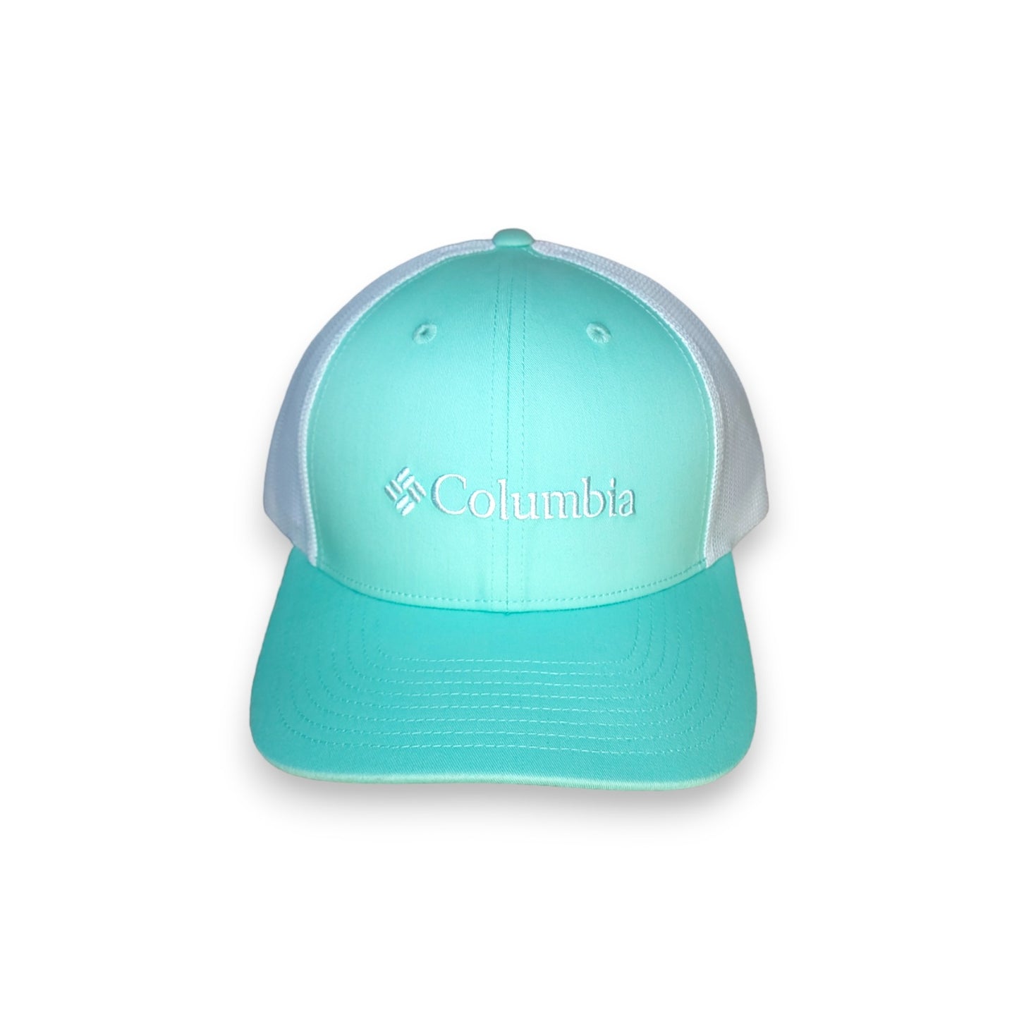 Gorra Columbia Logo Color  Azul Acero y Verde Agua