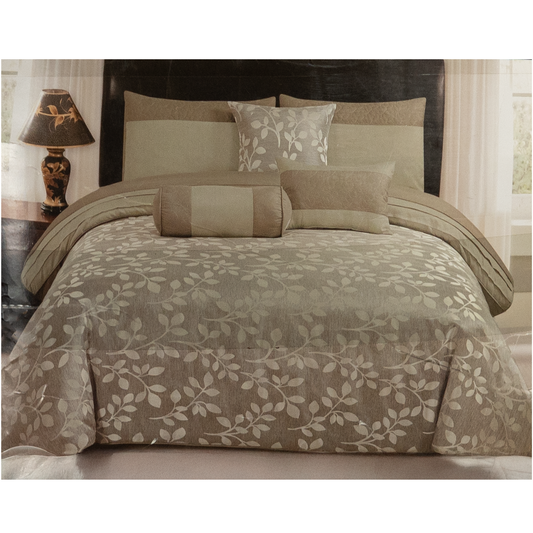 Juego de colchas King 7pzs Hallmart Collectibles Comforter Set Hueso