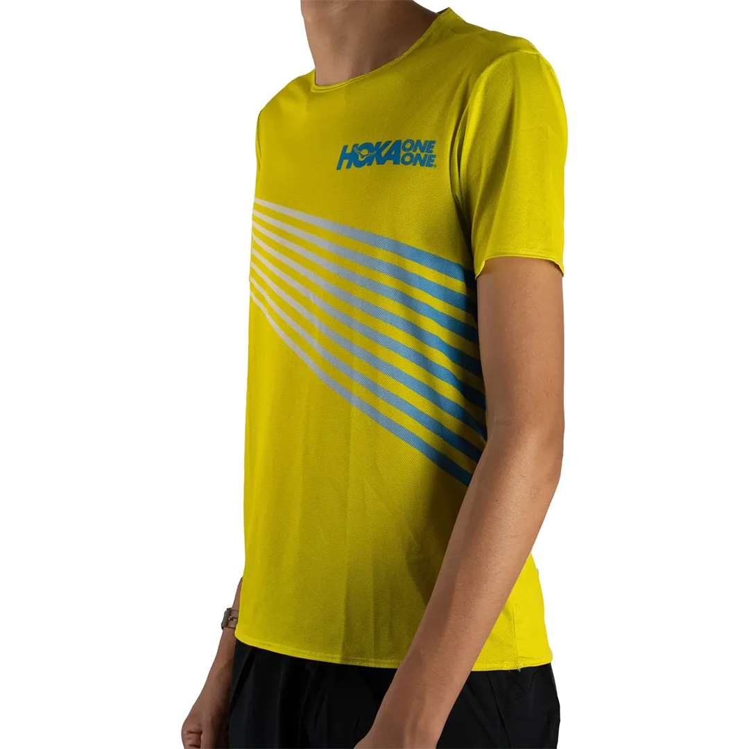 Playera HOKA Tech SS Verde citrico para Mujer