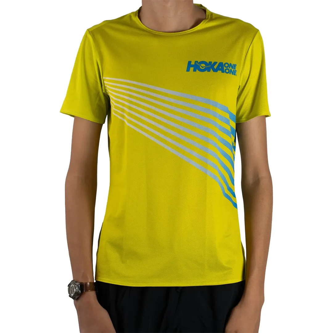 Playera HOKA Tech SS Verde citrico para Mujer