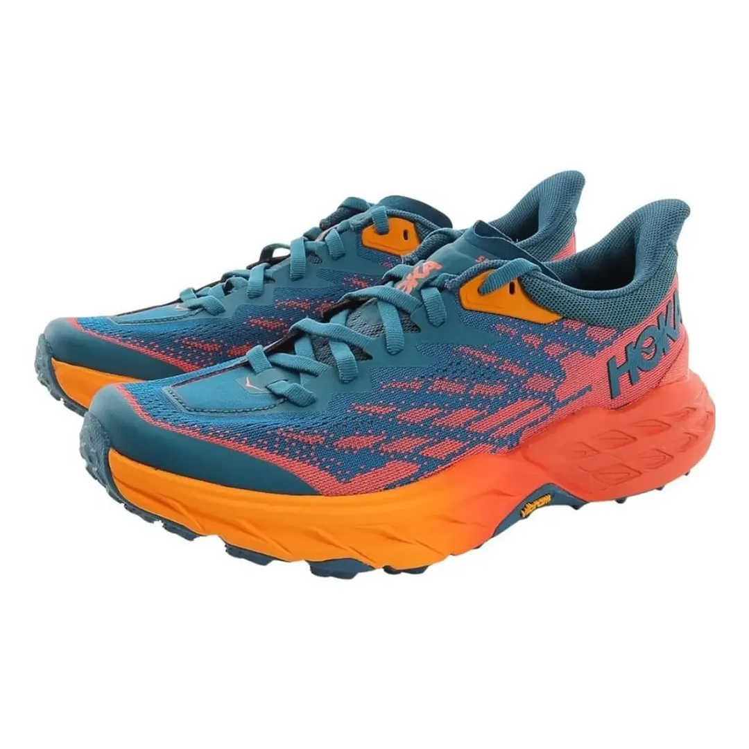 Tenis Hoka SpeedGoat 5 Ladrillo/Azul para Mujer