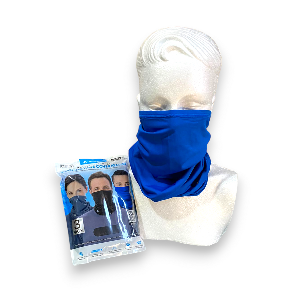 Cubrecara multifuncional 3 pzs Arctic Cool HydroFreeze X Gris/Negro/Azul