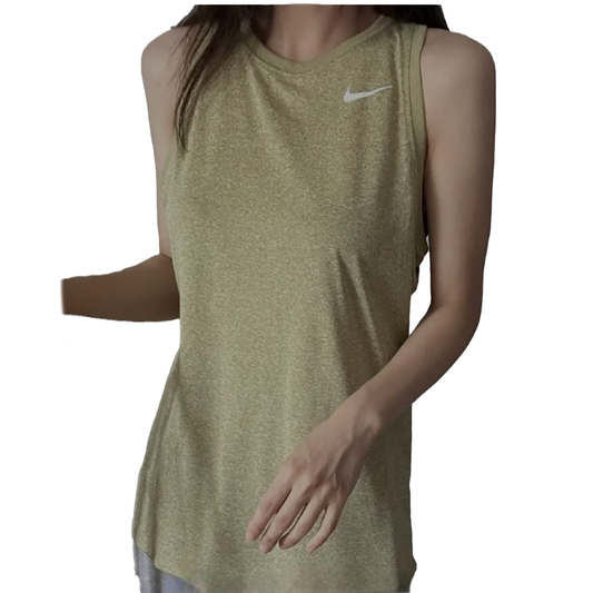 Camiseta Nike Dri-Fit Sport Verde caspeado para Mujer