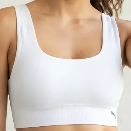 2 pack Sport Bra Puma Seamless Sport Bra Square Design Morado/Blanco para Mujer