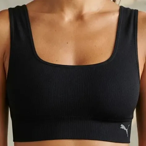 2 pack Sport Bra Puma Seamless Sport Bra Square Design Morado/Negro para Mujer