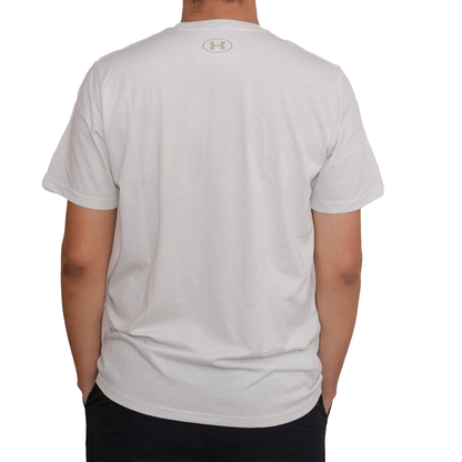 Playera manga corta Under Armour Stacked Logo Fill Hueso para Hombre