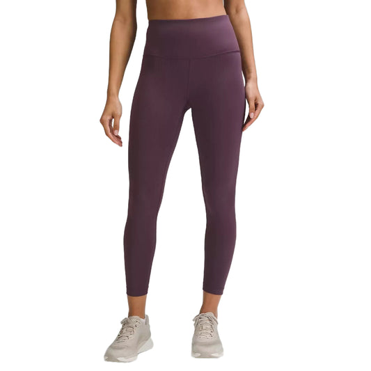 Leggins Lululemon Wunder Train Ribbed HR Tight 25" Morado