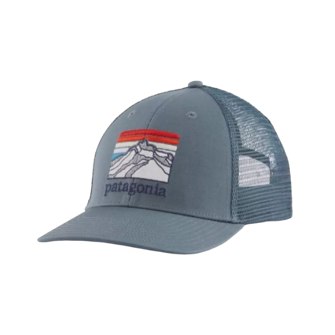 Gorra Patagonia P-6 Logo Trucker Unisex Azul Griseaso