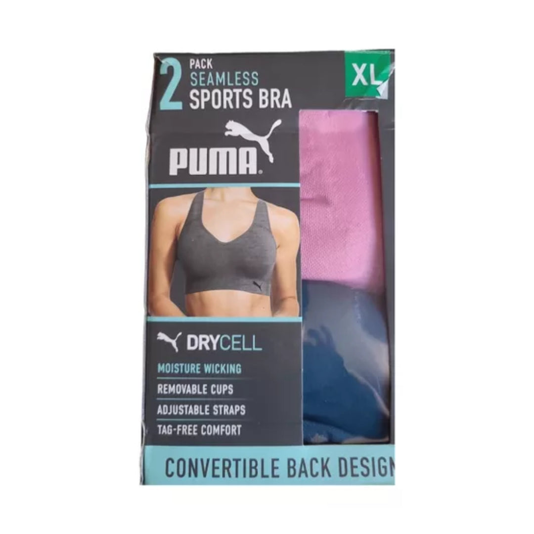 Brassier Sport Puma Mujer Pack 2 Convertible Importado