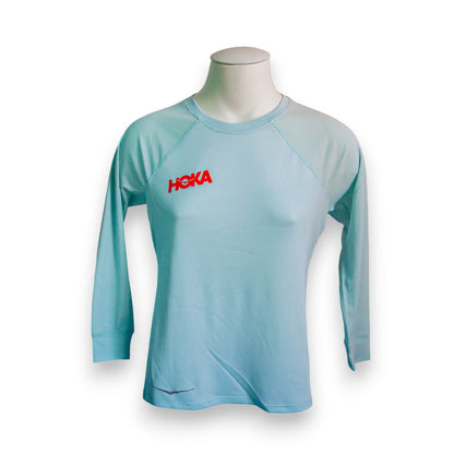 Playera Hoka Manga 3/4 Mujer verde